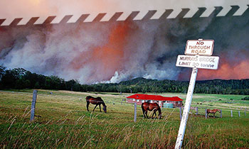 prepare_rural.jpg A fire burning close to a home with horses in a paddock